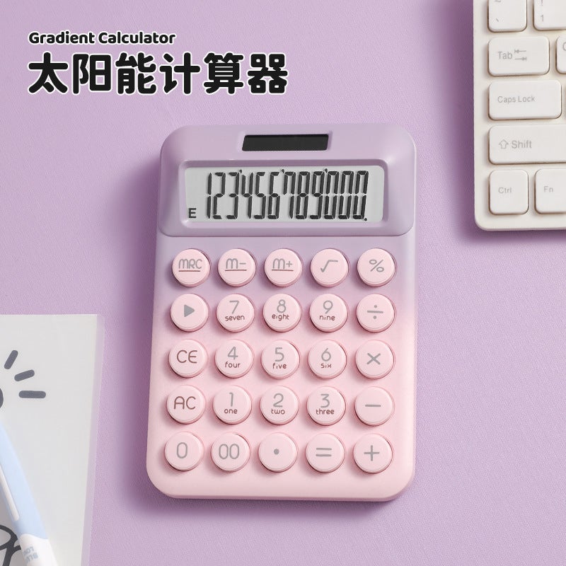Solar Calculator High Color Value Financial Office Large Screen Computer Student Classroom Computing Calculator - Image 3